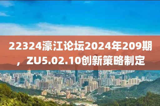 22324濠江論壇2024年209期，ZU5.02.10創(chuàng)新策略制定