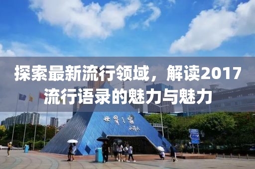 探索最新流行領(lǐng)域，解讀2017流行語(yǔ)錄的魅力與魅力