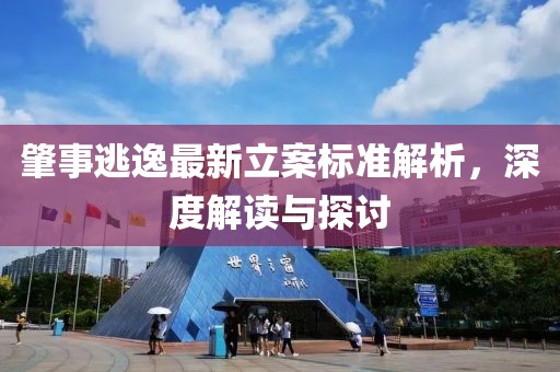 肇事逃逸最新立案標(biāo)準(zhǔn)解析，深度解讀與探討