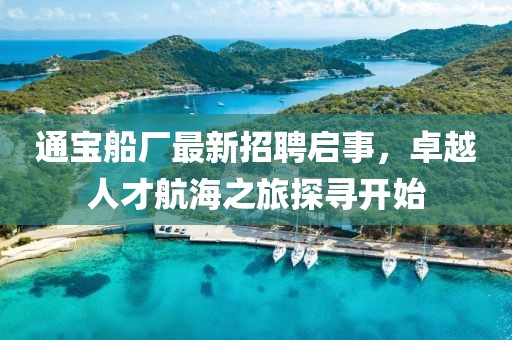 通寶船廠最新招聘啟事，卓越人才航海之旅探尋開始