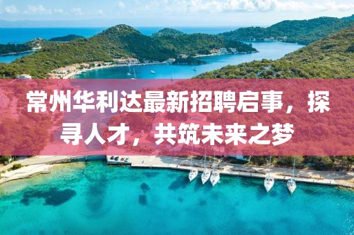 常州華利達最新招聘啟事，探尋人才，共筑未來之夢