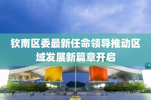欽南區(qū)委最新任命領(lǐng)導(dǎo)推動(dòng)區(qū)域發(fā)展新篇章開啟