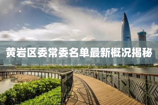 黃巖區(qū)委常委名單最新概況揭秘