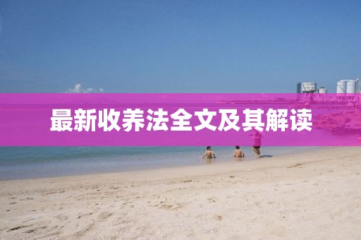 最新收養(yǎng)法全文及其解讀