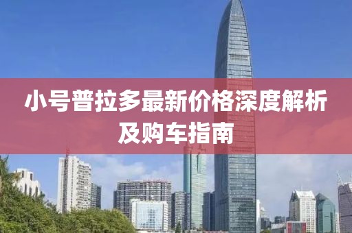 小號普拉多最新價格深度解析及購車指南