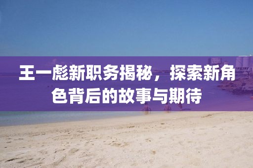 王一彪新職務(wù)揭秘，探索新角色背后的故事與期待