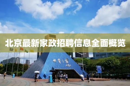 北京最新家政招聘信息全面概覽