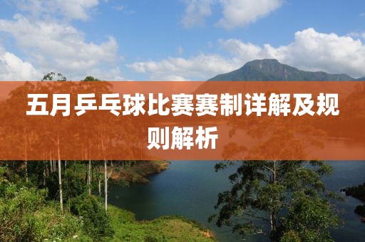 五月乒乓球比賽賽制詳解及規(guī)則解析