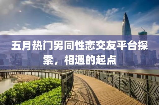 五月熱門男同性戀交友平臺探索，相遇的起點