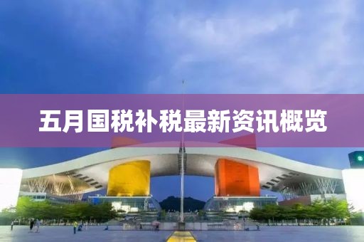 五月國稅補稅最新資訊概覽