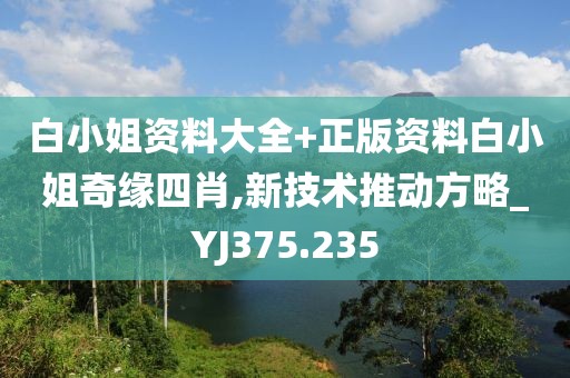 白小姐資料大全+正版資料白小姐奇緣四肖,新技術(shù)推動方略_YJ375.235