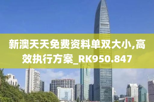新澳天天免費資料單雙大小,高效執(zhí)行方案_RK950.847