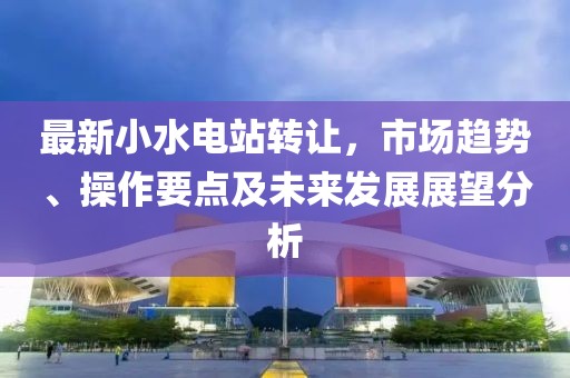 最新小水電站轉讓，市場趨勢、操作要點及未來發(fā)展展望分析