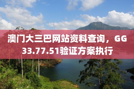 澳門大三巴網(wǎng)站資料查詢，GG33.77.51驗(yàn)證方案執(zhí)行