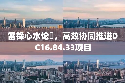 雷鋒心水論枟，高效協(xié)同推進(jìn)DC16.84.33項(xiàng)目